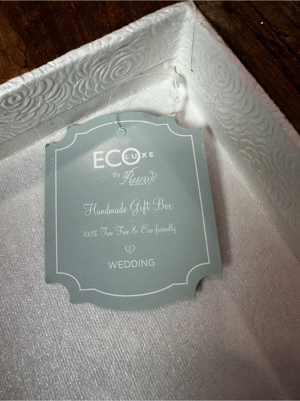 Elegant white Embossed Gift Box - Decorative Party Supply